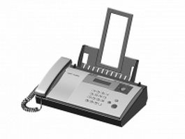 Sharp fax machine 3d model preview