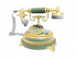Luxury vintage telephone 3d model preview