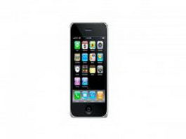 Black iPhone 3d model preview