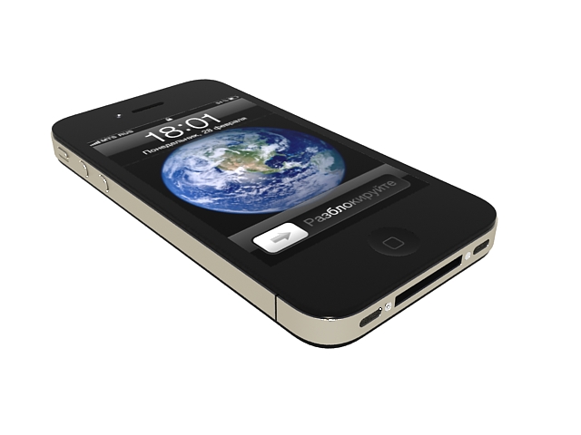 iPhone 4 smartphone 3d rendering