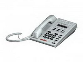 White office telephone 3d model preview