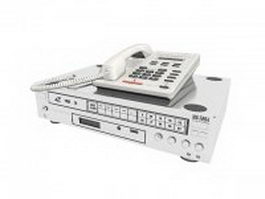 Telephone and Dvd player 3d model preview