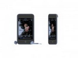 iPod Touch with earphone 3d model preview