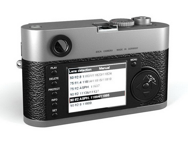 Leica M8 digital camera 3d rendering