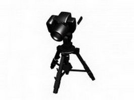Camera on a tripod 3d model preview