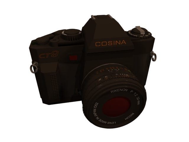 Cosina SLR camera 3d rendering