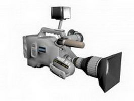 Professional TV camcorder 3d model preview