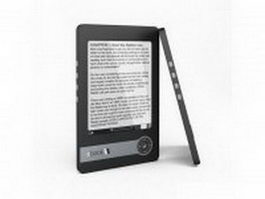 E-book reader 3d model preview