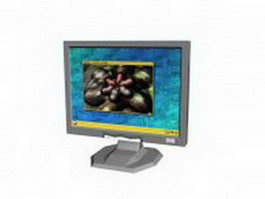 LCD monitor 3d model preview