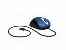 Scroll wheel computer mouse 3d model preview