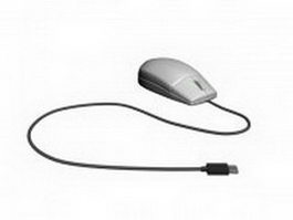 USB mouse 3d model preview