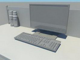 Desktop computer 3d model preview