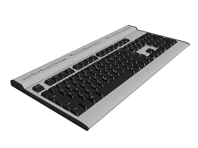 IBM PC keyboard 3d rendering