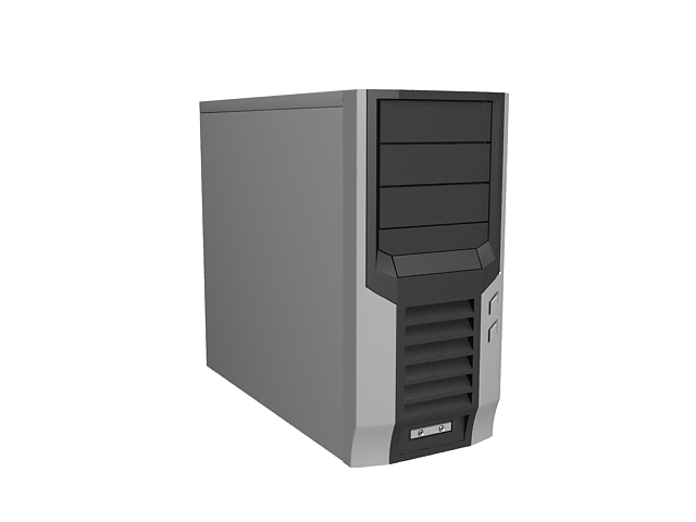 PC tower case 3d rendering