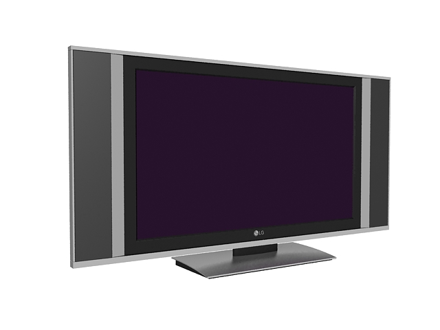 LG flat screen TV 3d rendering