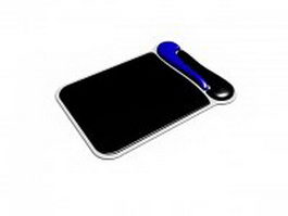 Mousepad with wrist rest 3d model preview