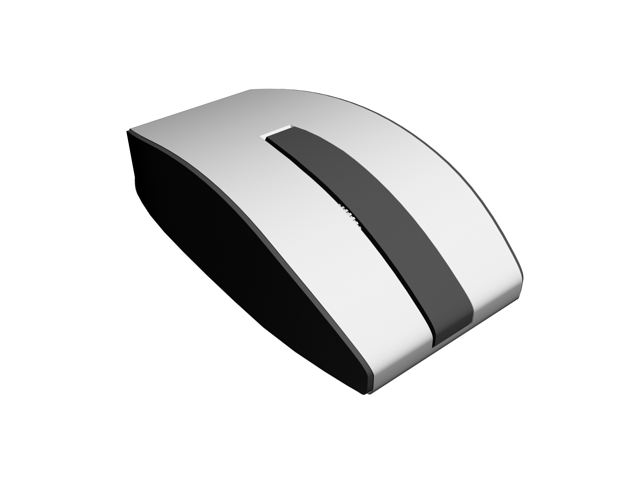 Wireless cad mouse 3d rendering