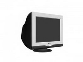 LG CRT flat monitor 3d model preview