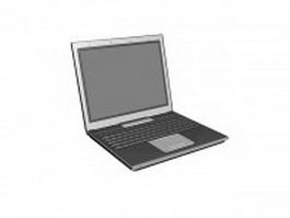 Traditional laptop 3d model preview