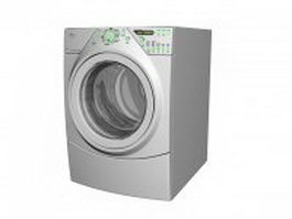 White washing machine 3d model preview