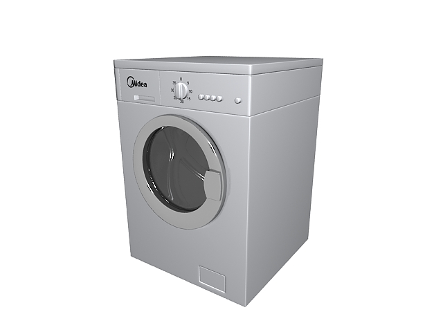Midea washing machine 3d rendering