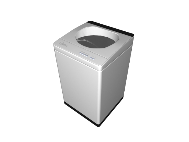 Midea portable washing machine 3d rendering