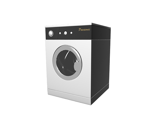 Panasonic washing machine 3d rendering