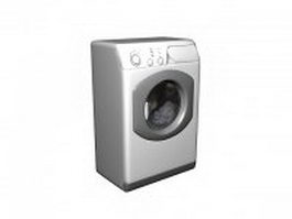 Modern front-load washer 3d model preview