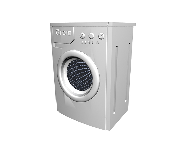 Whirlpool clothes washer 3d rendering