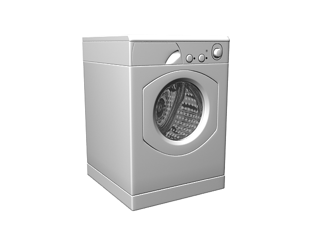 Front load washer 3d rendering
