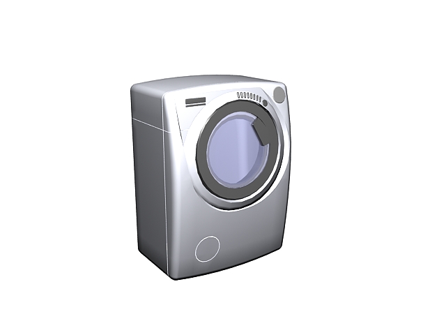 Compact washing machine 3d rendering