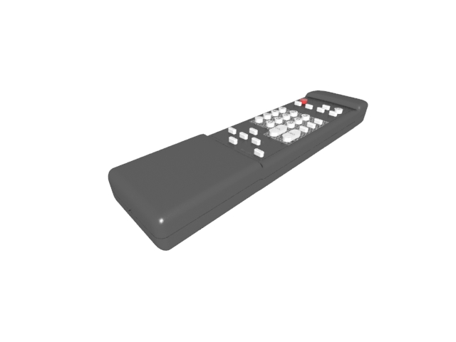 TV remote control 3d rendering