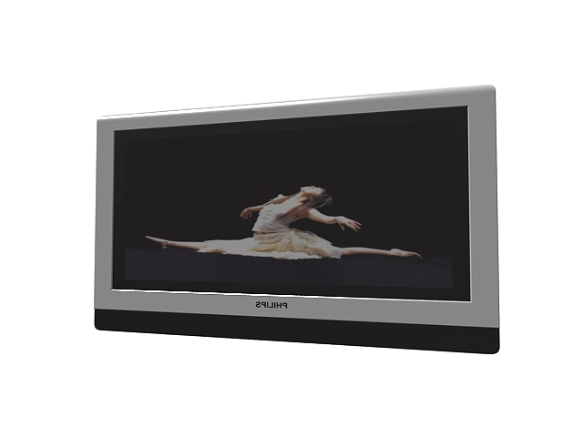 Philips wall mounted tv 3d rendering