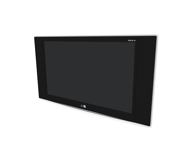 Wall Mount Plasma TV 3d model 3ds max files free download