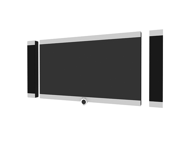 Television with speakers 3d rendering