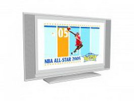 Flat Screen Tv 3d model preview