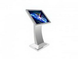 Touch screen monitor kiosk 3d model preview