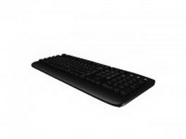 Black keyboard 3d model preview
