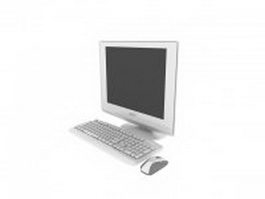Desktop computer peripherals 3d model preview