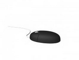 Computer mouse black 3d model preview