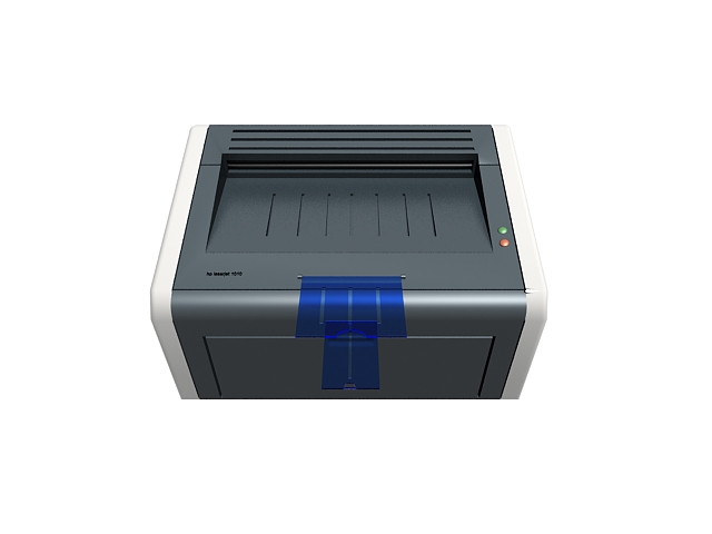 HP laser printer 3d rendering