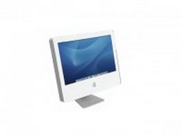 Apple monitor white 3d model preview