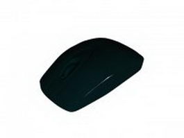Dark green wireless mouse 3d model preview