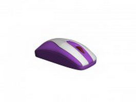 Purple computer mouse 3d model preview