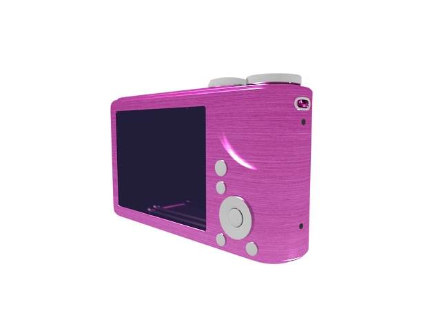 Pink digital camera 3d rendering