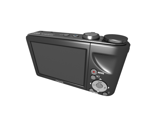 Pocket-size digital camera 3d rendering