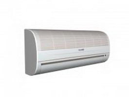 Wall split type air conditioner 3d model preview