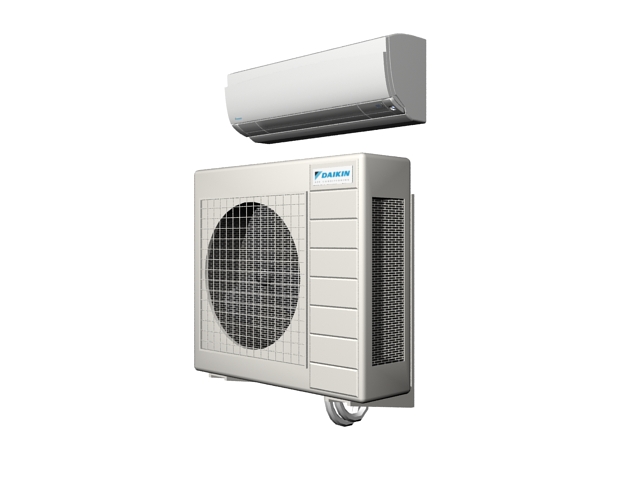 Split-system air conditioner 3d rendering