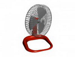 Mini desk fan 3d model preview