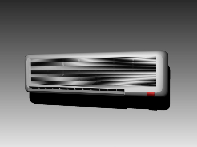 Wall mount air conditioner 3d rendering